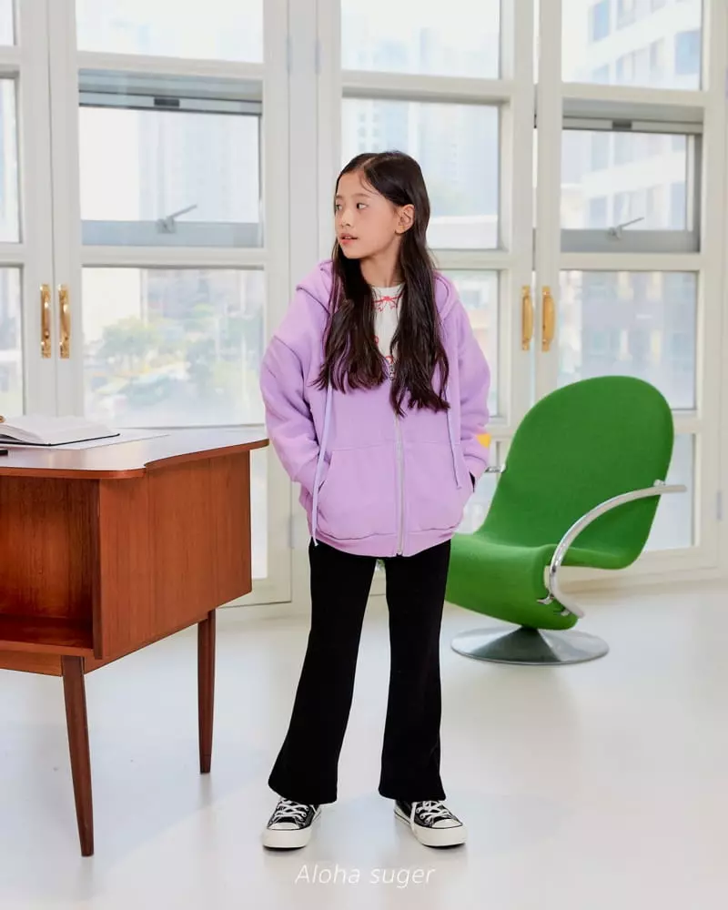 Aloha Suger - Korean Junior Fashion - #minifashionista - Smile Fleece Hoody Zip-up - 4