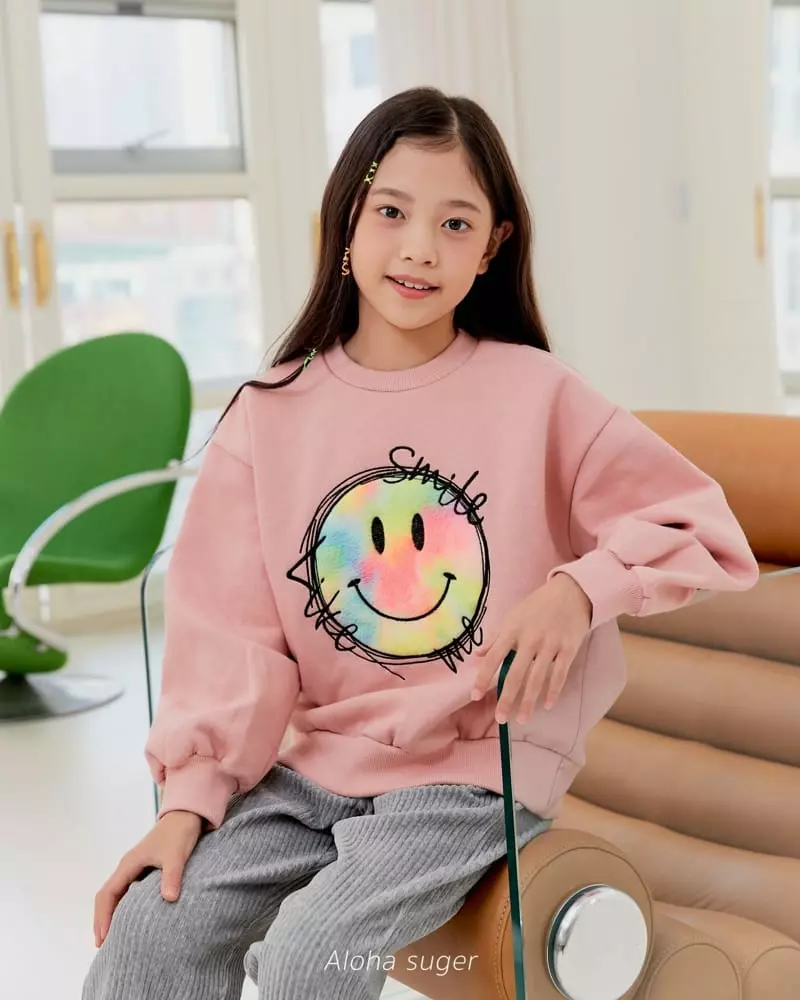 Aloha Suger - Korean Junior Fashion - #stylishchildhood - Smile Patch Sweatshirt - 10