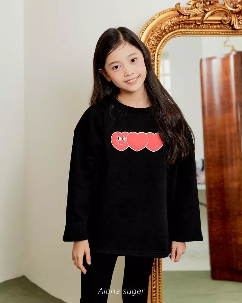 Aloha Suger - Korean Junior Fashion - #stylishchildhood - Three Heart Long Tee - 8