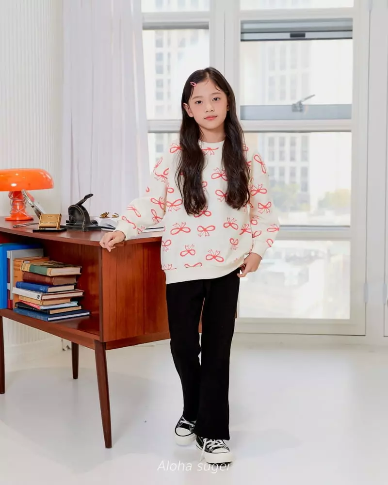Aloha Suger - Korean Junior Fashion - #todddlerfashion - Ribbon Sweatshirt - 11