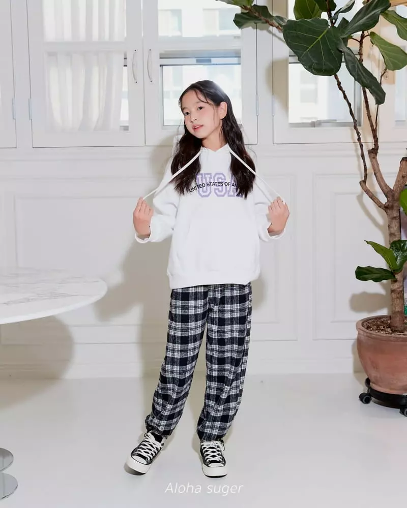 Aloha Suger - Korean Junior Fashion - #todddlerfashion - Check String Pants - 9