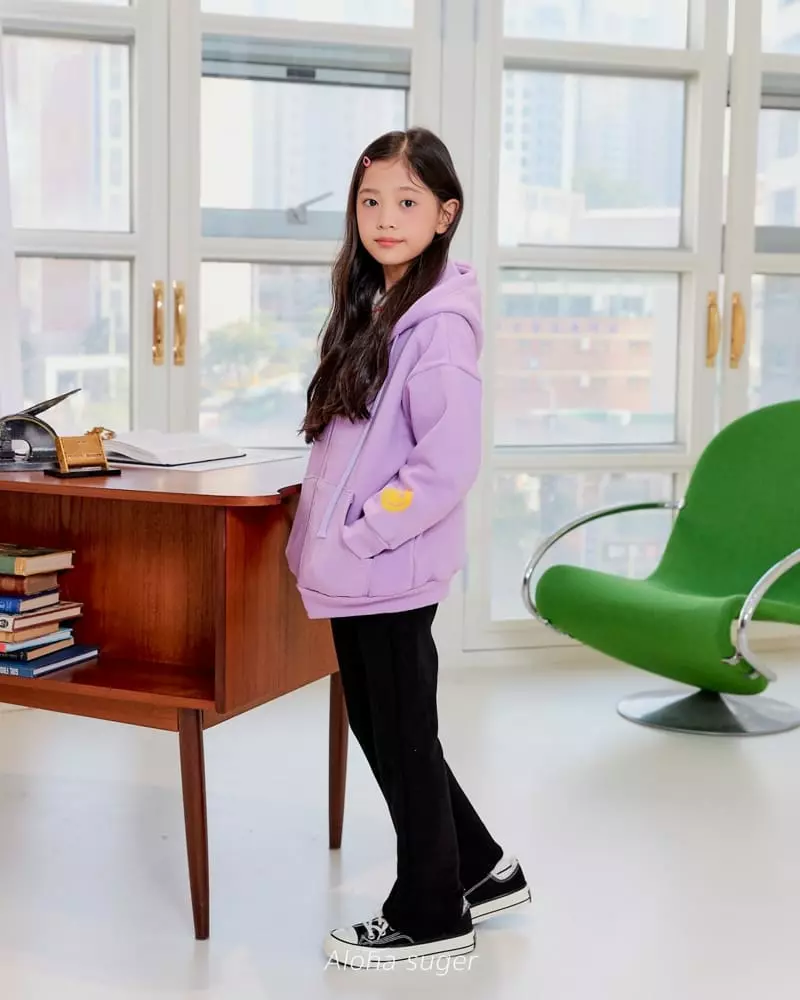 Aloha Suger - Korean Junior Fashion - #todddlerfashion - Smile Fleece Hoody Zip-up - 5