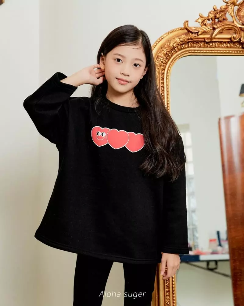 Aloha Suger - Korean Junior Fashion - #toddlerclothing - Three Heart Long Tee - 7