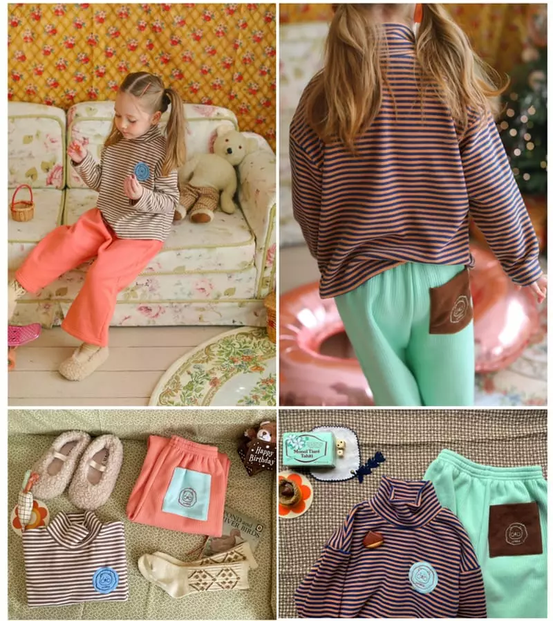 Amber - Korean Children Fashion - #kidzfashiontrend - Dudu Turtleneck Tee