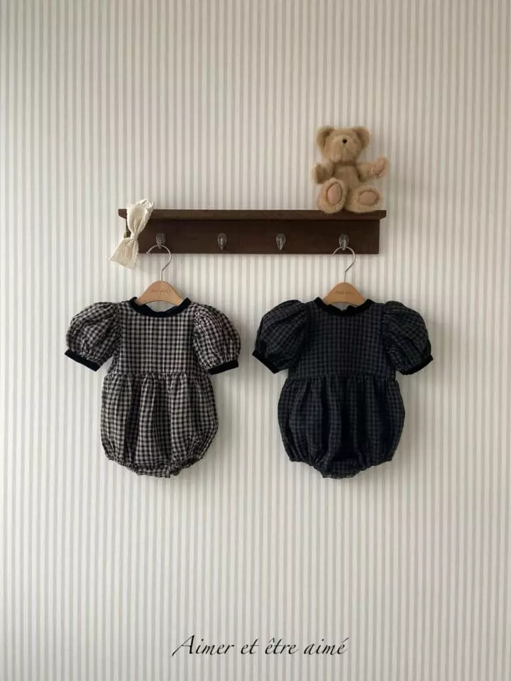 Anne Shirley - Korean Baby Fashion - #babyfashion - Rosa Check Bodysuit