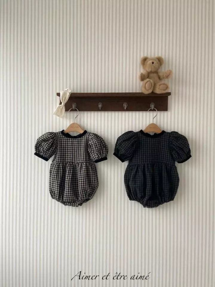 Anne Shirley - Korean Baby Fashion - #babyfever - Rosa Check Bodysuit - 2