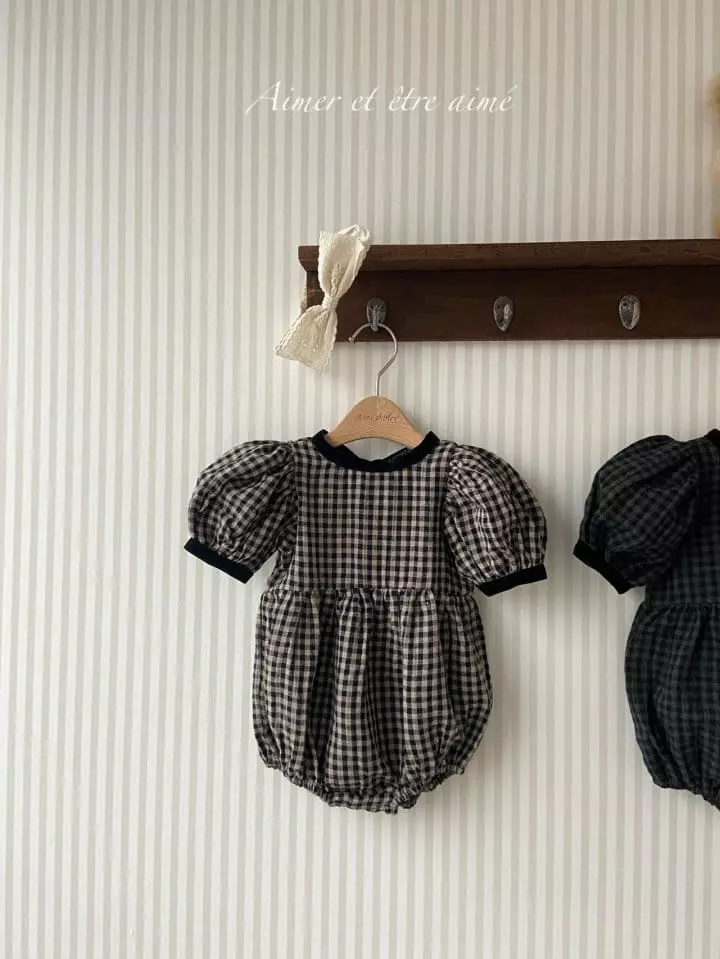 Anne Shirley - Korean Baby Fashion - #babygirlfashion - Rosa Check Bodysuit - 3