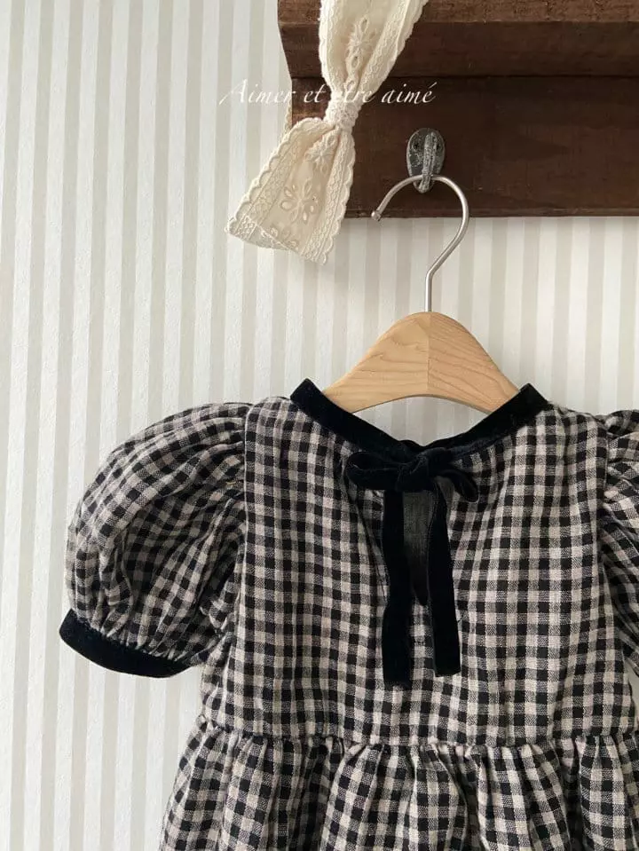 Anne Shirley - Korean Baby Fashion - #babywear - Rosa Check Bodysuit - 9