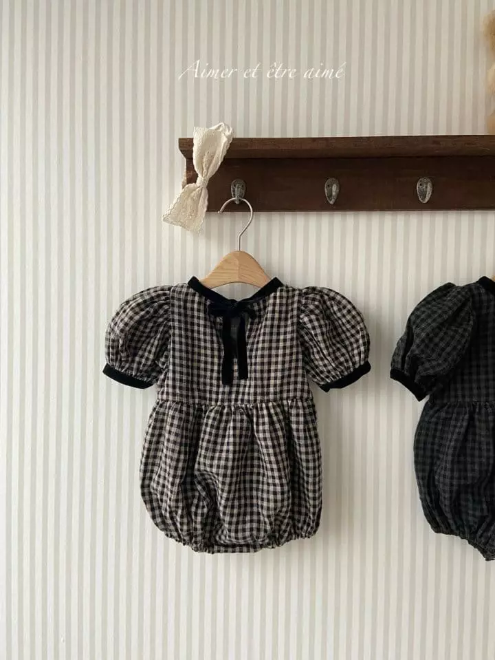 Anne Shirley - Korean Baby Fashion - #onlinebabyboutique - Rosa Check Bodysuit - 10