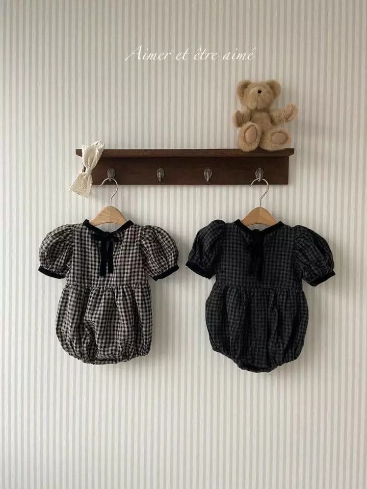 Anne Shirley - Korean Baby Fashion - #smilingbaby - Rosa Check Bodysuit - 12