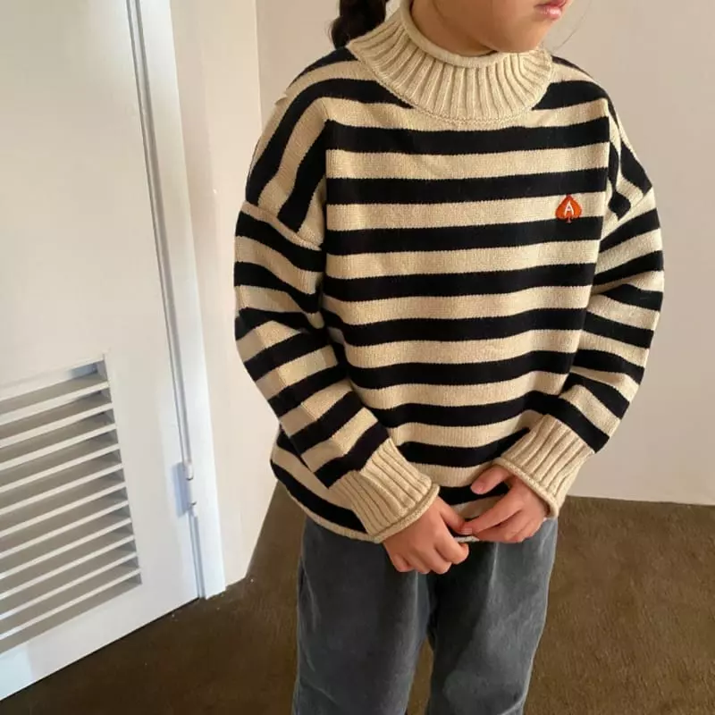 Apfel - Korean Children Fashion - #Kfashion4kids - Well Half Turtleneck Knit Tee - 8
