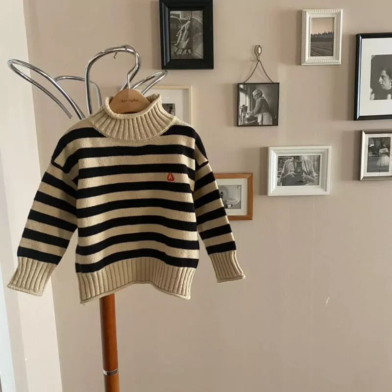 Apfel - Korean Children Fashion - #designkidswear - Well Half Turtleneck Knit Tee - 2