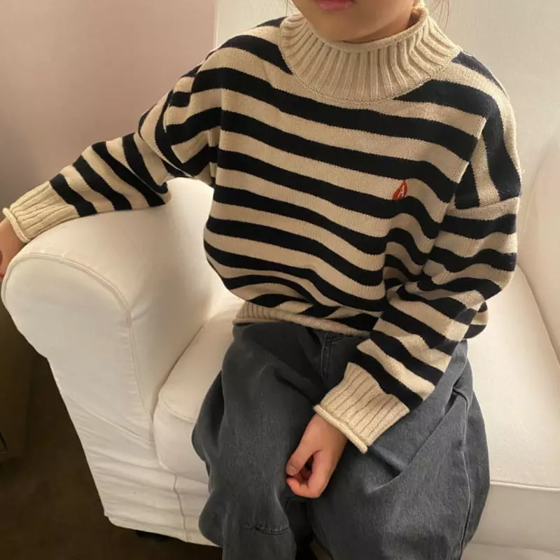 Apfel - Korean Children Fashion - #discoveringself - Well Half Turtleneck Knit Tee - 4