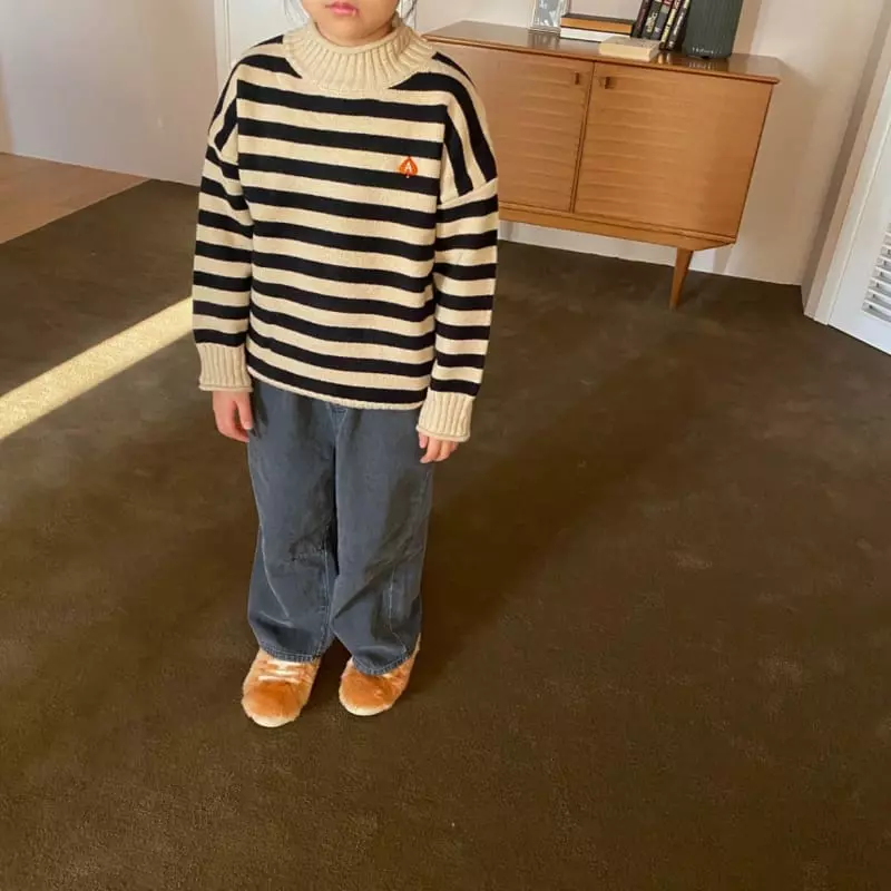 Apfel - Korean Children Fashion - #kidsshorts - Well Half Turtleneck Knit Tee - 5