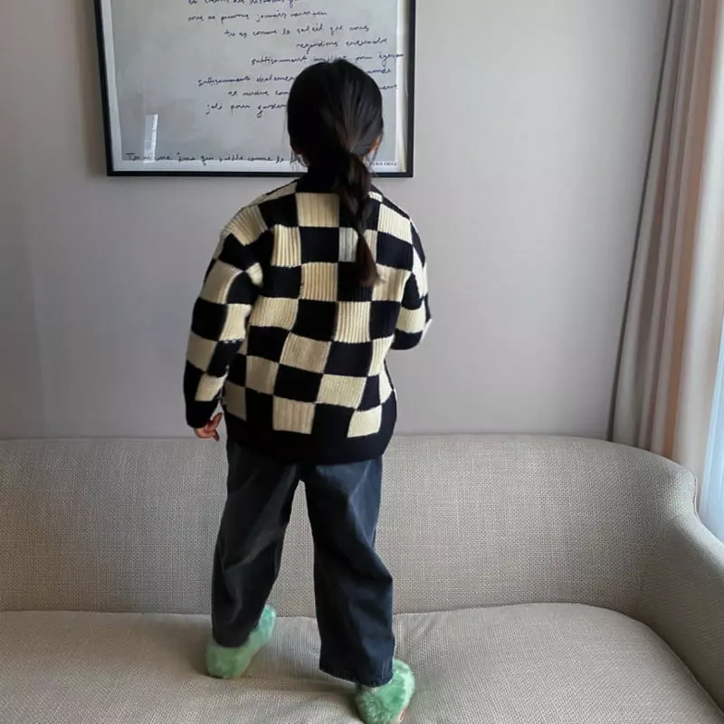 Apfel - Korean Children Fashion - #kidsstore - Chess Knit Tee - 4