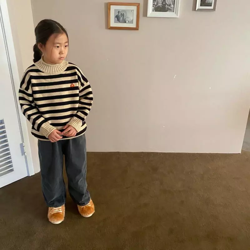 Apfel - Korean Children Fashion - #littlefashionista - Well Half Turtleneck Knit Tee - 9