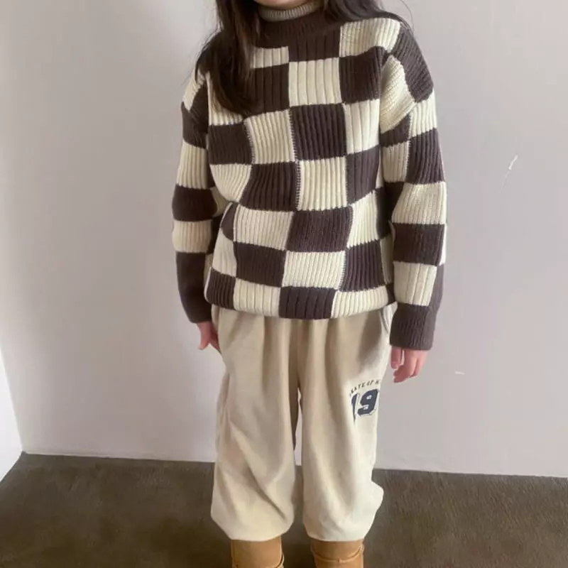 Apfel - Korean Children Fashion - #stylishchildhood - Chess Knit Tee - 12