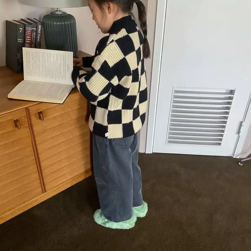 Apfel - Korean Children Fashion - #todddlerfashion - Chess Knit Tee - 10