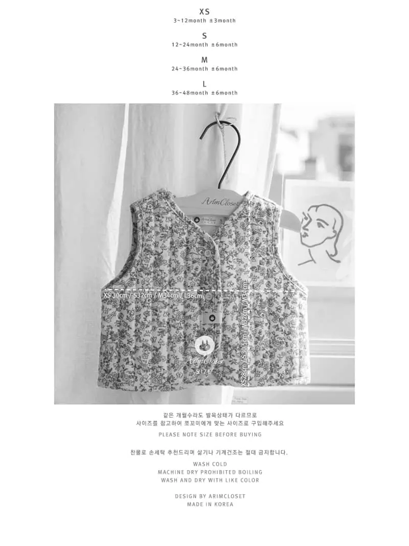 Arim Closet - Korean Baby Fashion - #babyfashion - Bambi and Flower 2oz Inner Vest - 5