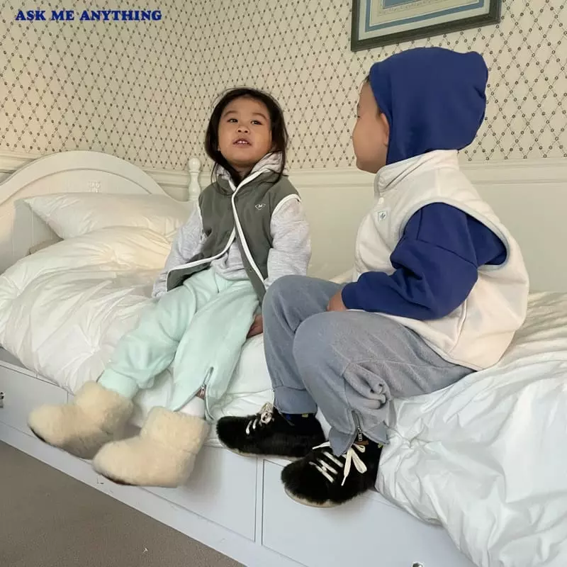 Ask Me Anything - Korean Children Fashion - #littlefashionista - Merry Fleece Vest - 10