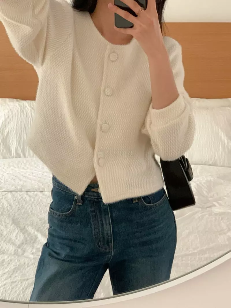 Atthismoment - Korean Women Fashion - #momslook - Forming Cardigan - 10