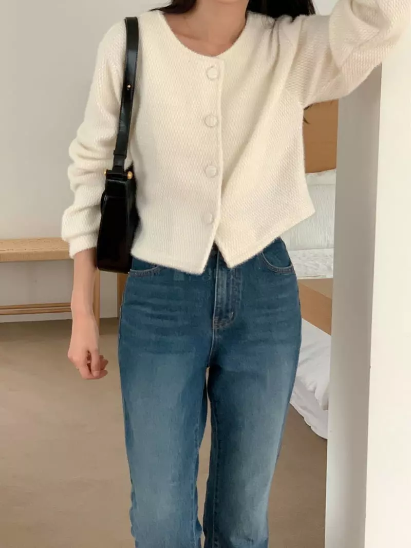 Atthismoment - Korean Women Fashion - #momslook - Forming Cardigan - 6