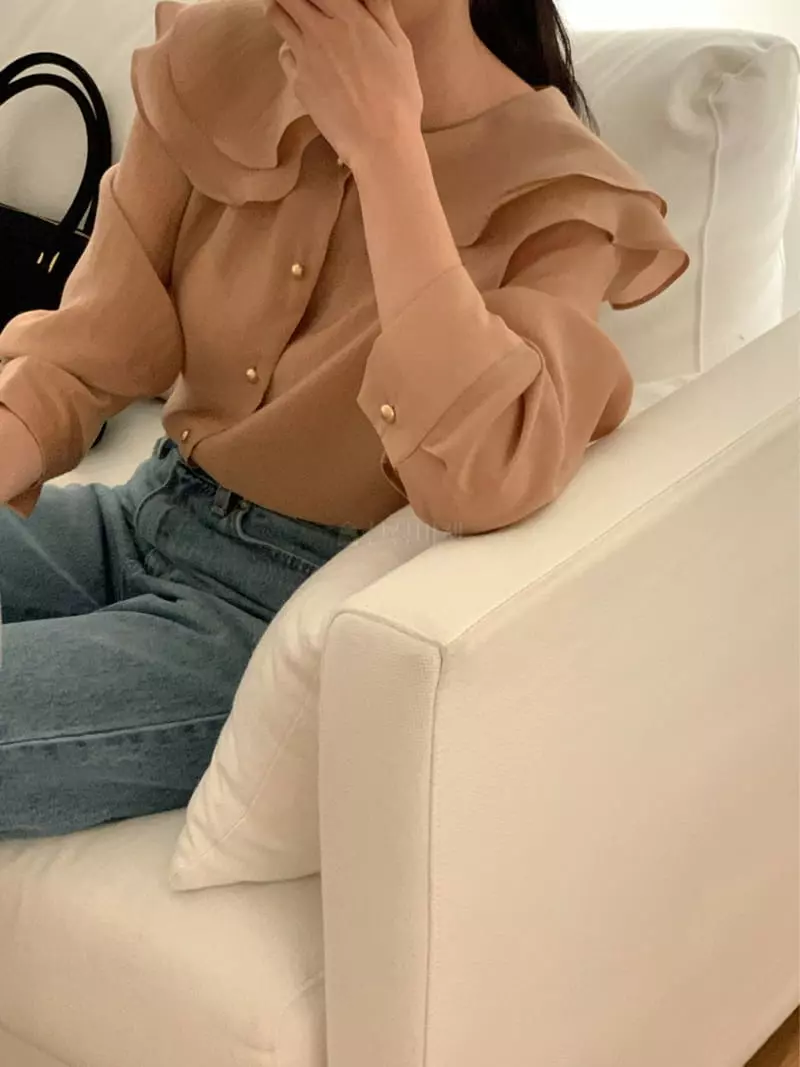 Atthismoment - Korean Women Fashion - #momslook - Two Collar Blouse - 7
