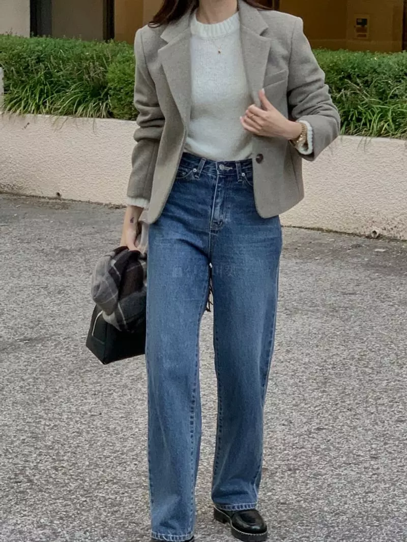 Atthismoment - Korean Women Fashion - #momslook - Two Button Jacket - 6