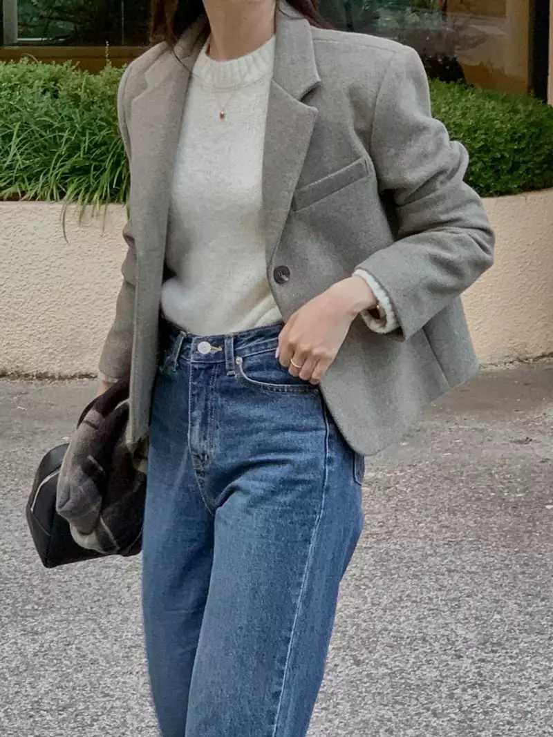 Atthismoment - Korean Women Fashion - #momslook - Two Button Jacket - 8