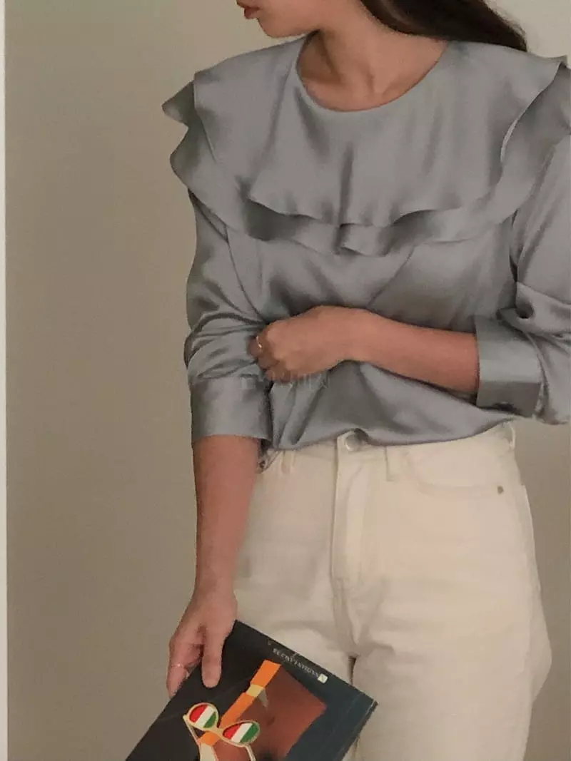Atthismoment - Korean Women Fashion - #womensfashion - Shatin Blouse - 4