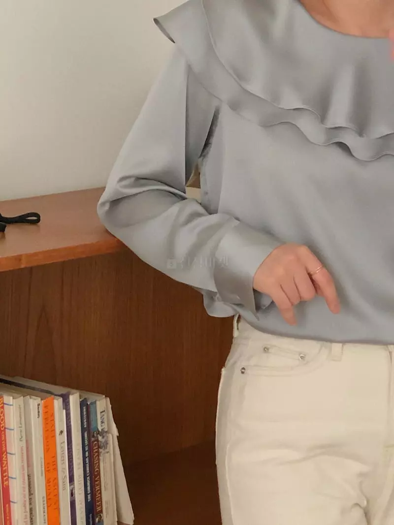 Atthismoment - Korean Women Fashion - #momslook - Shatin Blouse - 6