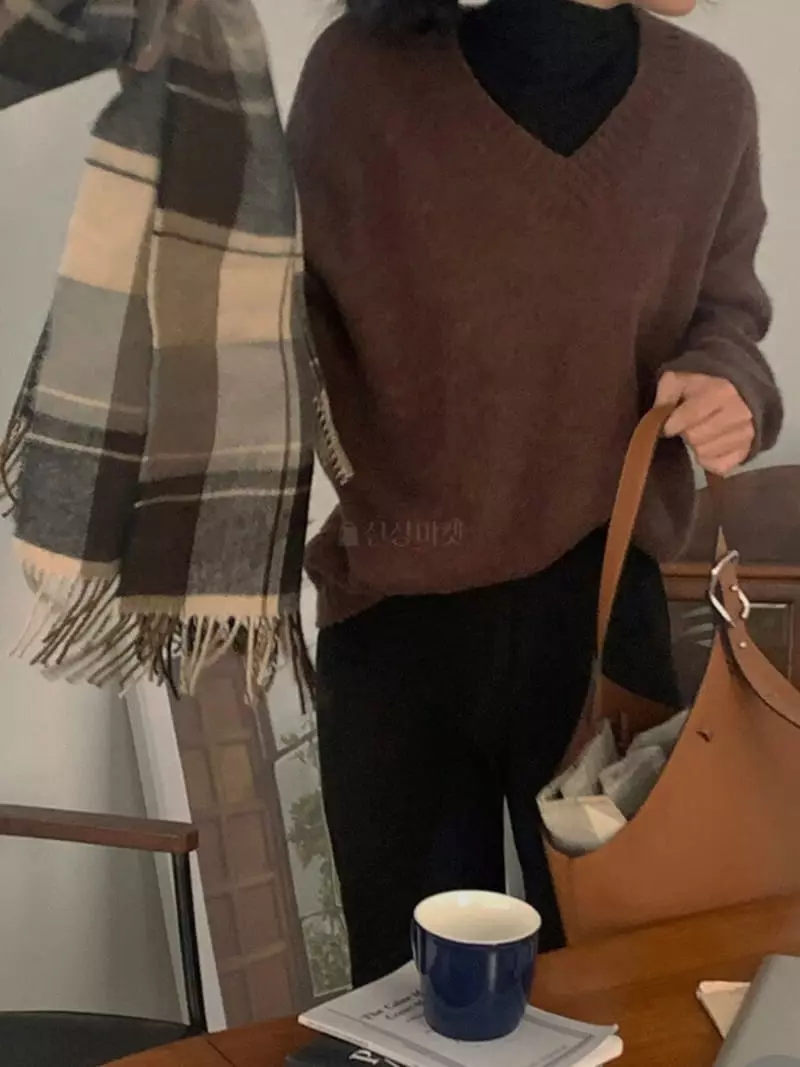 Atthismoment - Korean Women Fashion - #momslook - Brush Knit Tee - 5