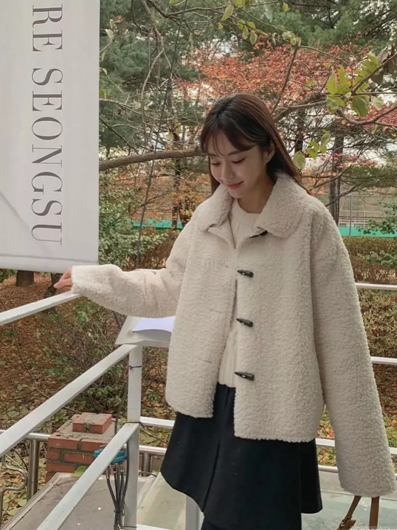 Atthismoment - Korean Women Fashion - #momslook - Bear Jacket