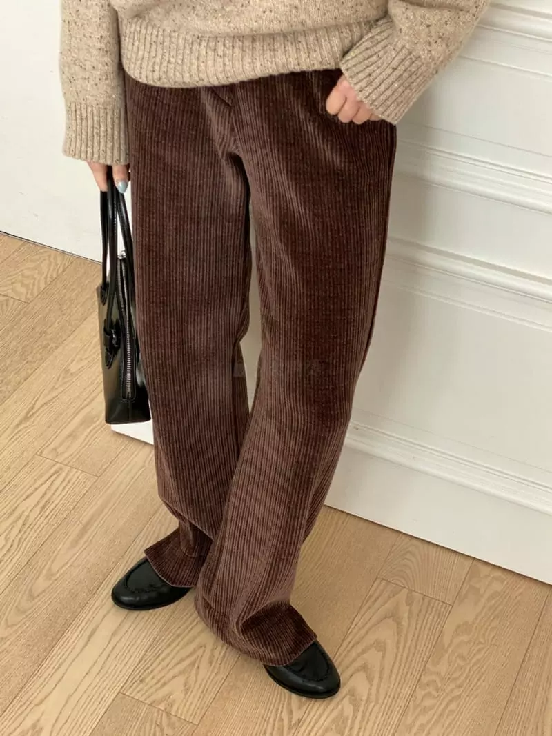 Atthismoment - Korean Women Fashion - #momslook - Rib Slit Pants - 6