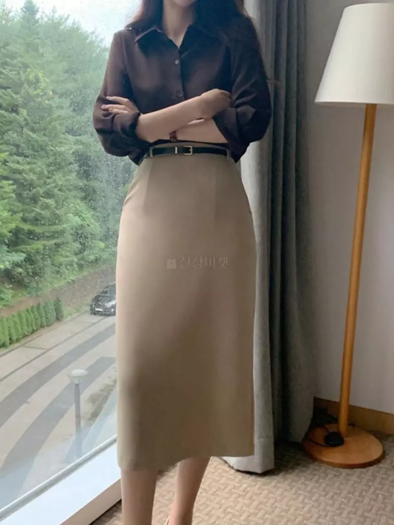 Atthismoment - Korean Women Fashion - #restrostyle - Berry Belt Skirt - 11