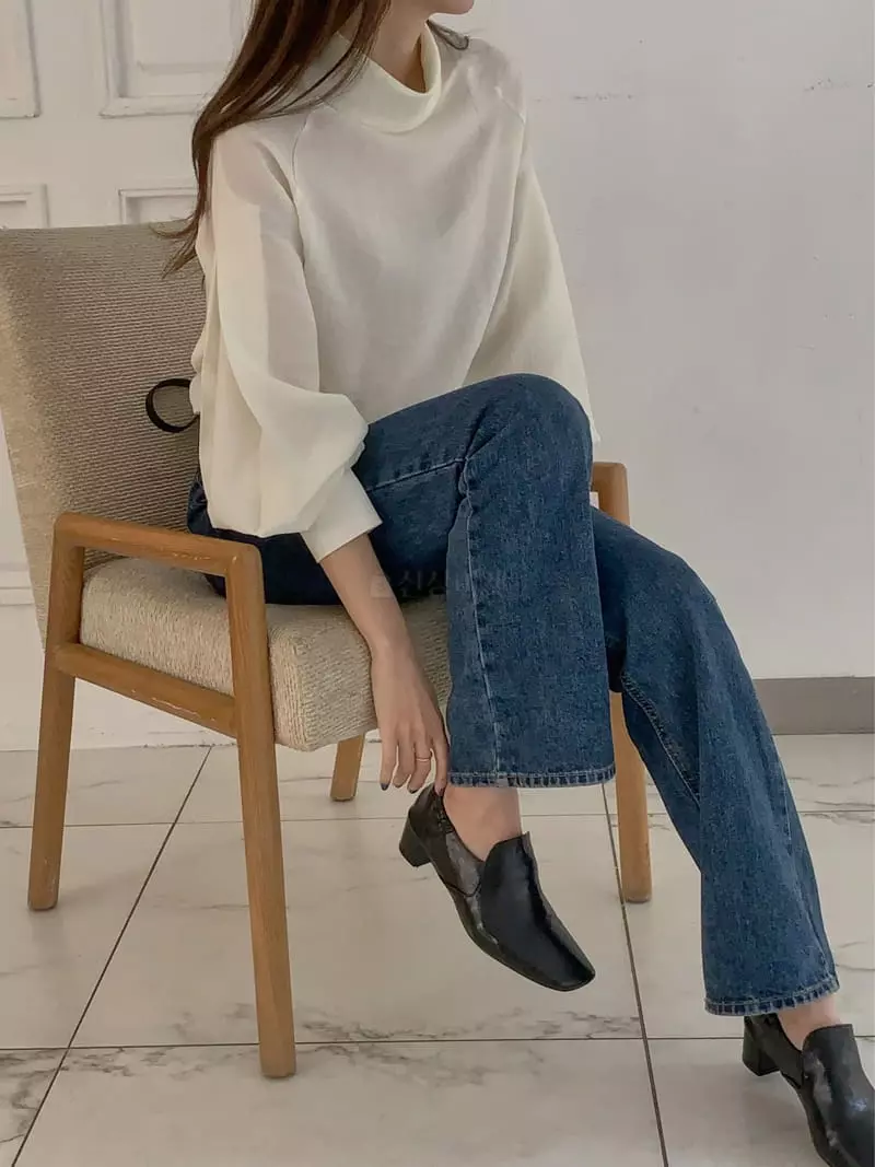 Atthismoment - Korean Women Fashion - #thelittlethings - High Neck Blouse - 3