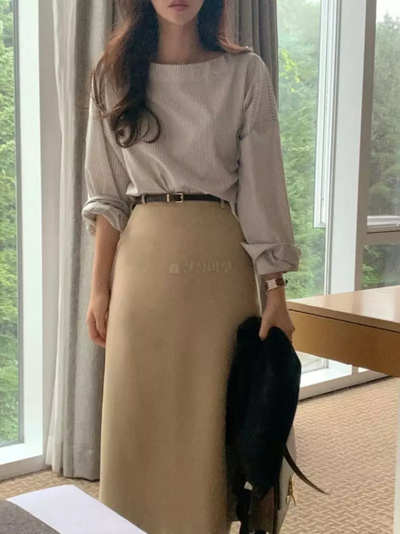 Atthismoment - Korean Women Fashion - #vintageinspired - Berry Belt Skirt - 8