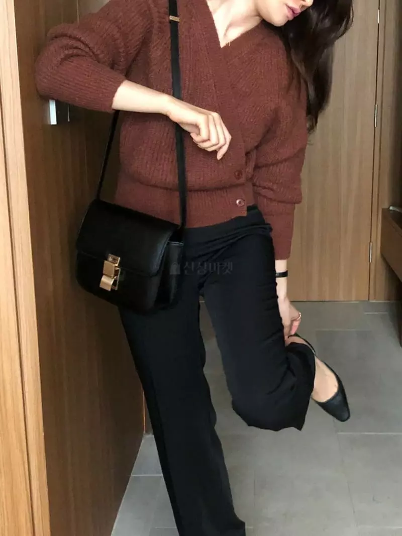 Atthismoment - Korean Women Fashion - #vintagekidsstyle - Button Wrap Knit Tee - 8