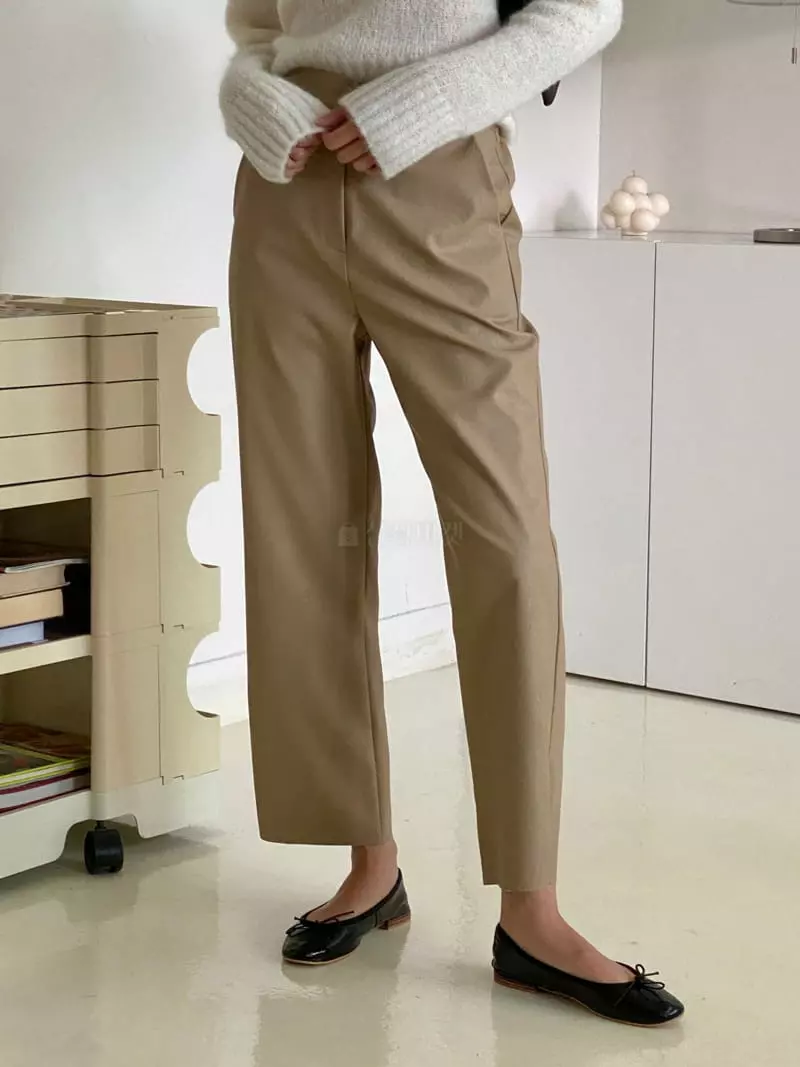 Atthismoment - Korean Women Fashion - #vintagekidsstyle - Leather Pants - 2