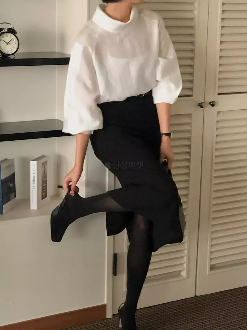 Atthismoment - Korean Women Fashion - #womensfashion - High Neck Blouse - 11