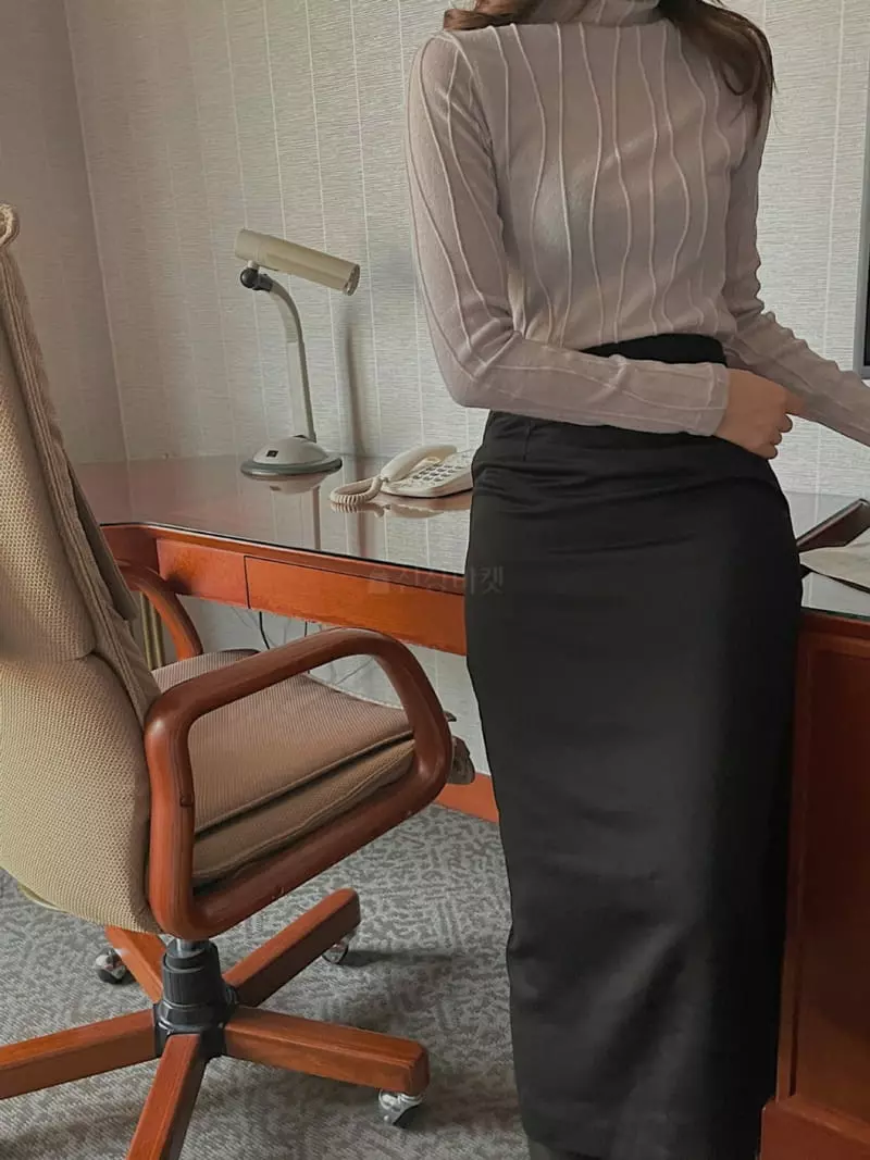 Atthismoment - Korean Women Fashion - #womensfashion - Wave Turtleneck Tee - 9