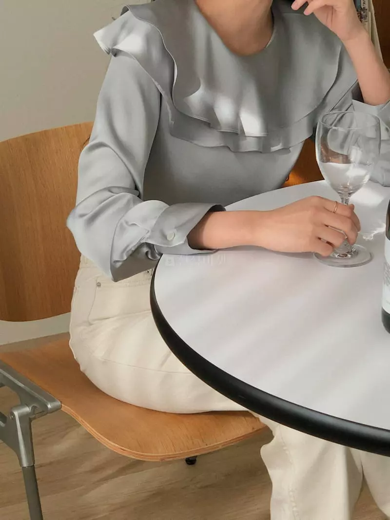 Atthismoment - Korean Women Fashion - #womensfashion - Shatin Blouse - 3