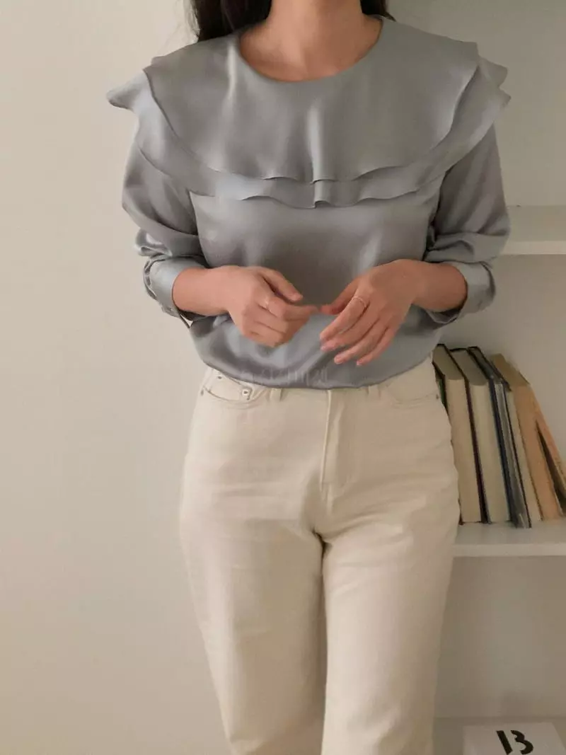 Atthismoment - Korean Women Fashion - #womensfashion - Shatin Blouse - 5