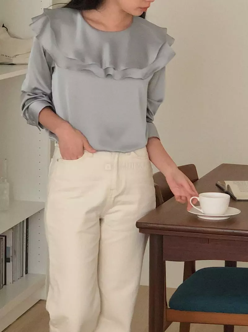 Atthismoment - Korean Women Fashion - #womensfashion - Shatin Blouse - 7