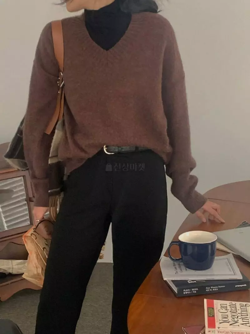 Atthismoment - Korean Women Fashion - #womensfashion - Brush Knit Tee - 6