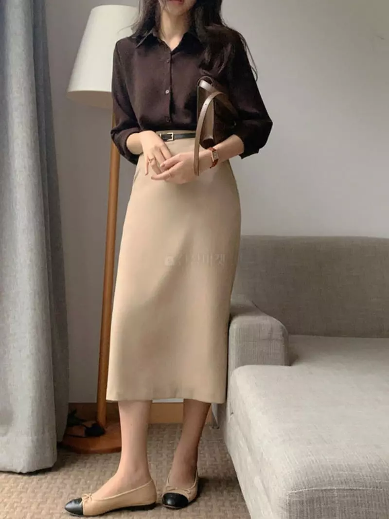 Atthismoment - Korean Women Fashion - #womensfashion - Berry Belt Skirt