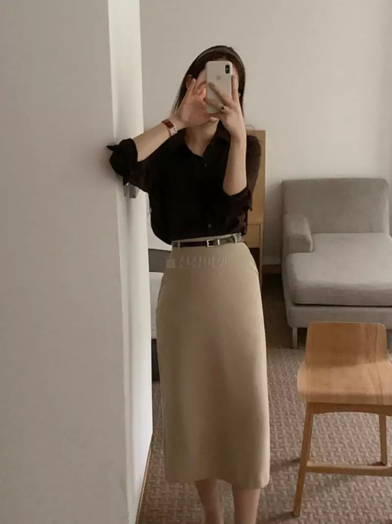 Atthismoment - Korean Women Fashion - #womensfashion - Berry Belt Skirt - 3