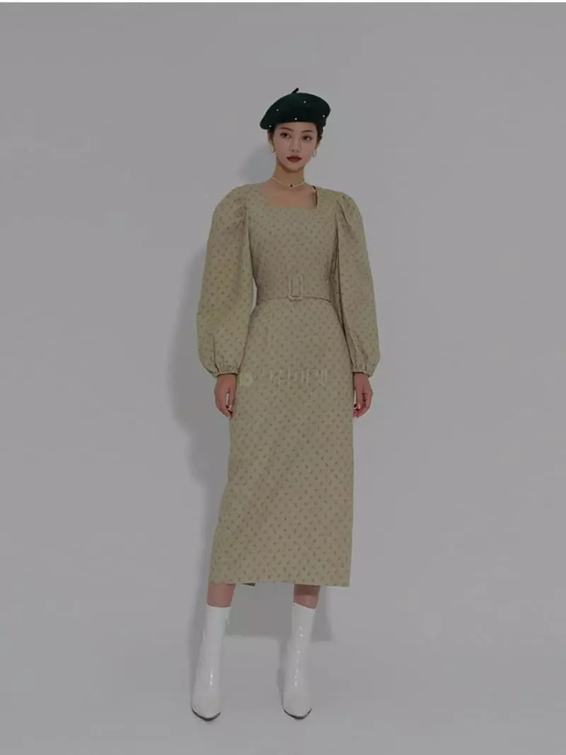 Auver_Fit - Korean Women Fashion - #momslook - Vintage Square One-piece - 2