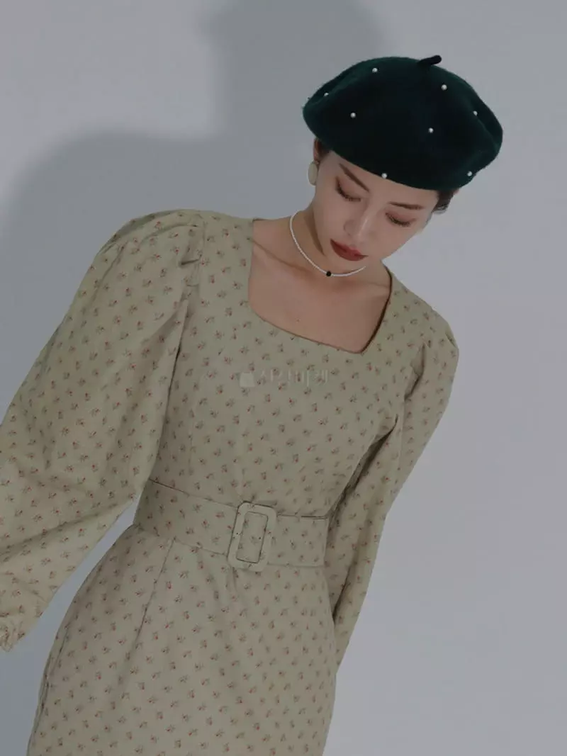 Auver_Fit - Korean Women Fashion - #womensfashion - Vintage Square One-piece - 4