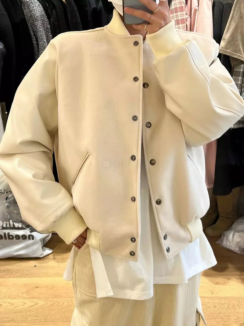 Auver_Fit - Korean Women Fashion - #momslook - Mosic Baseball Jumper - 10